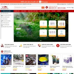 Mẫu website bán đồ thủy sinh 01