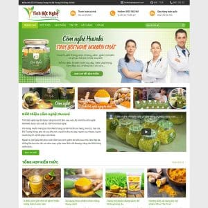 Mẫu website bán tinh bột nghệ