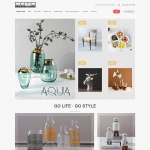Mẫu website flatsome trang trí