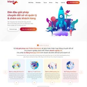 Mẫu website dịch vụ chuyển đổi số , marketing, thiết kế web