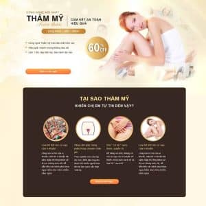 Mẫu website Landing page triệt lông thẩm mỹ viện