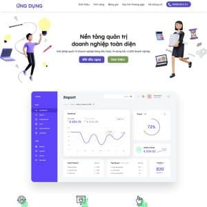 Mẫu website landing page phần mềm, ứng dụng