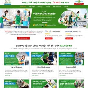 Mẫu website dịch vụ vệ sinh công nghiệp 01
