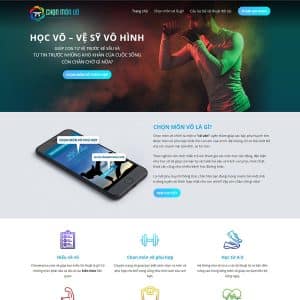 Mẫu website flatsome võ thuật