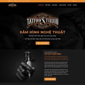 Mẫu website cửa hàng, dịch vụ xăm