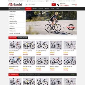 Mẫu website flatsome bán xe đạp