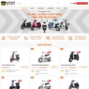 Mẫu website bán xe điện