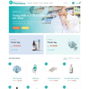 Alternative view of Mẫu website bán thiết bị y tế