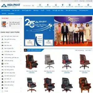 Mẫu website đồ nội thất Hòa Phát