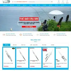 Mẫu website bán đồ câu cá 02