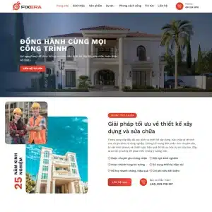 Mẫu website kiến trúc 07