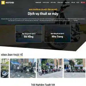 Mẫu website cho thuê xe máy 02