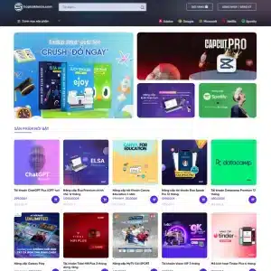 Mẫu website  bán tài khoản, phần mềm