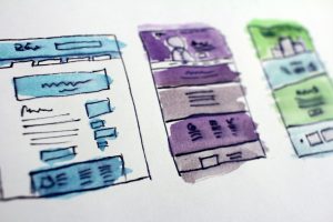 Bản phác thảo wireframe minh họa quá trình thiết kế lại website
