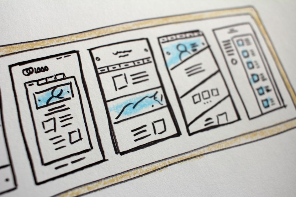 Bản phác thảo giao diện minh họa website thiết kế theo yêu cầu